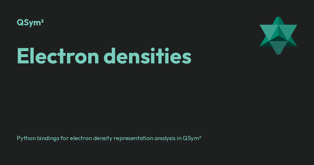 Electron densities - QSym²